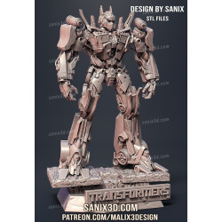 Optimus prime Transformers imprimé en 3D résine Taille 18cm non peint