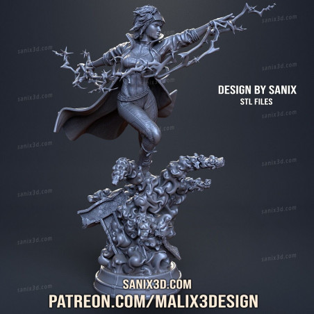 Jubilee X men imprimé en 3D résine Taille 18cm non peint