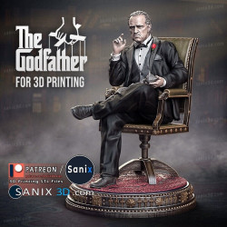 The god father Marlon brandofigurine imprimée en 3D résine Taille 18cm non peint