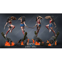 Wonder woman figurine imprimée en 3D résine Taille 18cm (2)