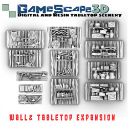Décors GameScape 3D – Terrain modulaire 28/32 mm en filament


