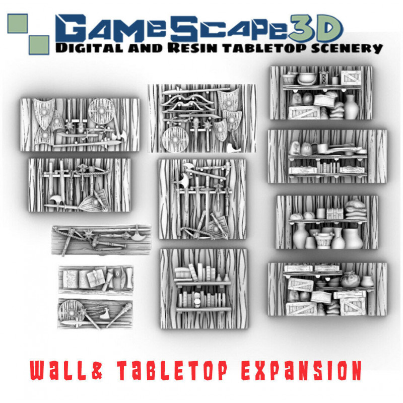 Décors GameScape 3D – Terrain modulaire 28/32 mm en filament


