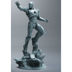 Iron Man figurine imprimée 3D résine Taille 18cm