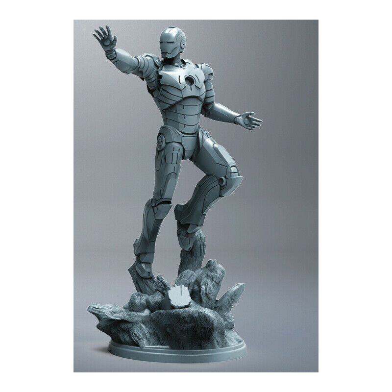 Iron Man figurine imprimée 3D résine Taille 18cm
