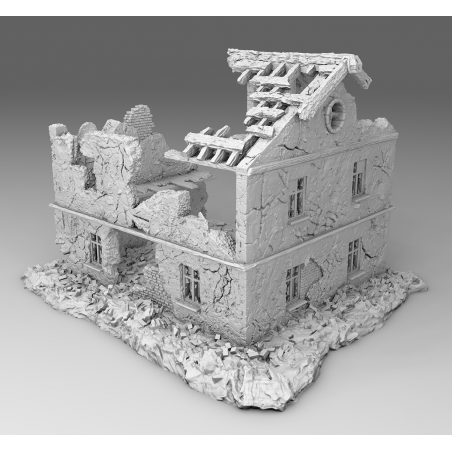 "Ruines WWII - Décors 3D 28mm pour Wargames & Dioramas Historiques"