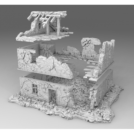 "Ruines WWII - Décors 3D 28mm pour Wargames & Dioramas Historiques"
