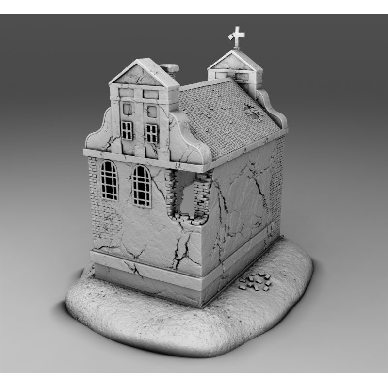 "Ruines WWII - Décors 3D 28mm pour Wargames & Dioramas Historiques"