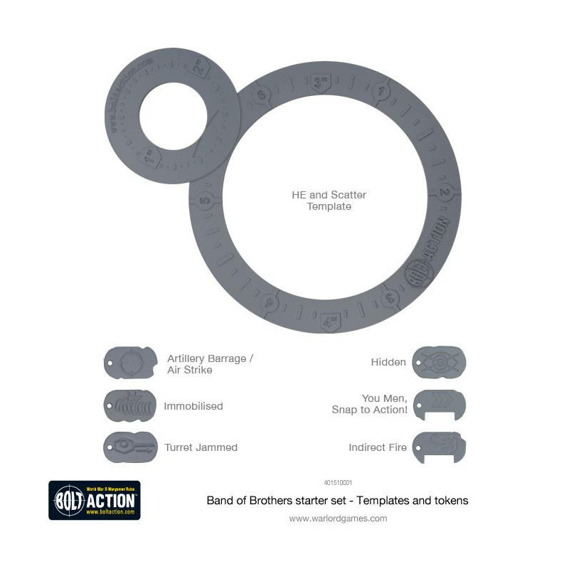 Bolt Action Set de gabarit et Tokens