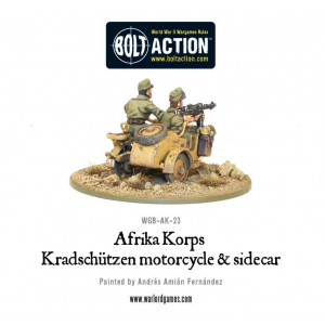 Bolt Action - Afrika Korps Kradschutzen Motorcycle & sidecar