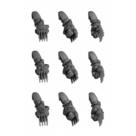 Impression 3d set griffes éclairs terminator