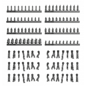 Impression 3d set bougies et parchemins