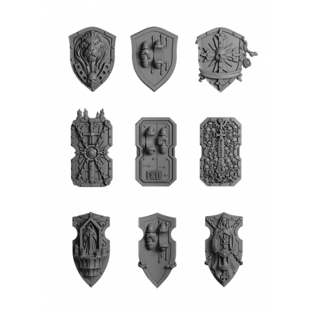 Impression 3d set de boucliers 2