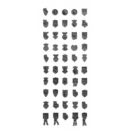Impression 3d set petits écussons