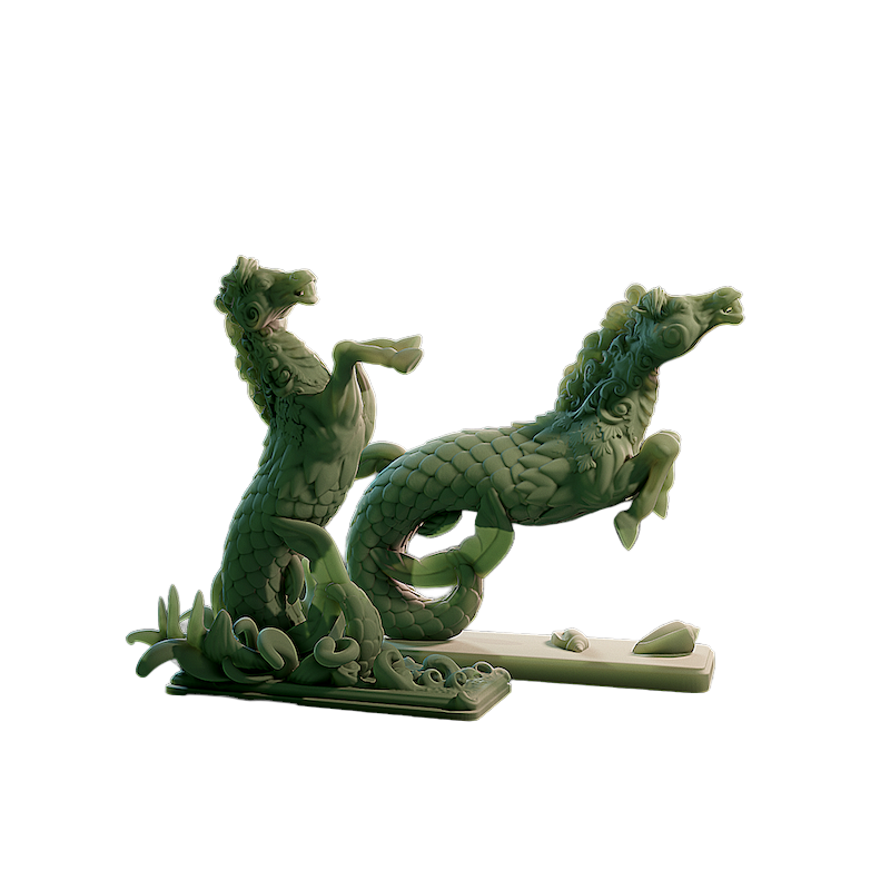 L'appel de Cthulhu-Figurine Hippocampes (lot de 2)