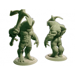 Créature fantastique-Figurine homme requin ancre
