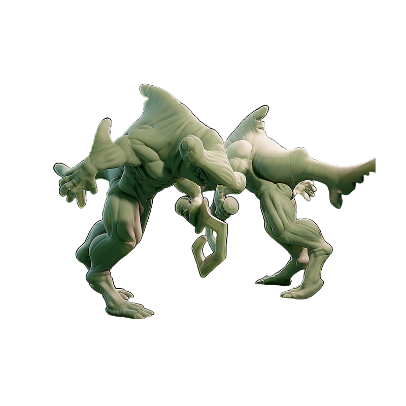 Créature fantastique-Figurine homme requin marteau 1