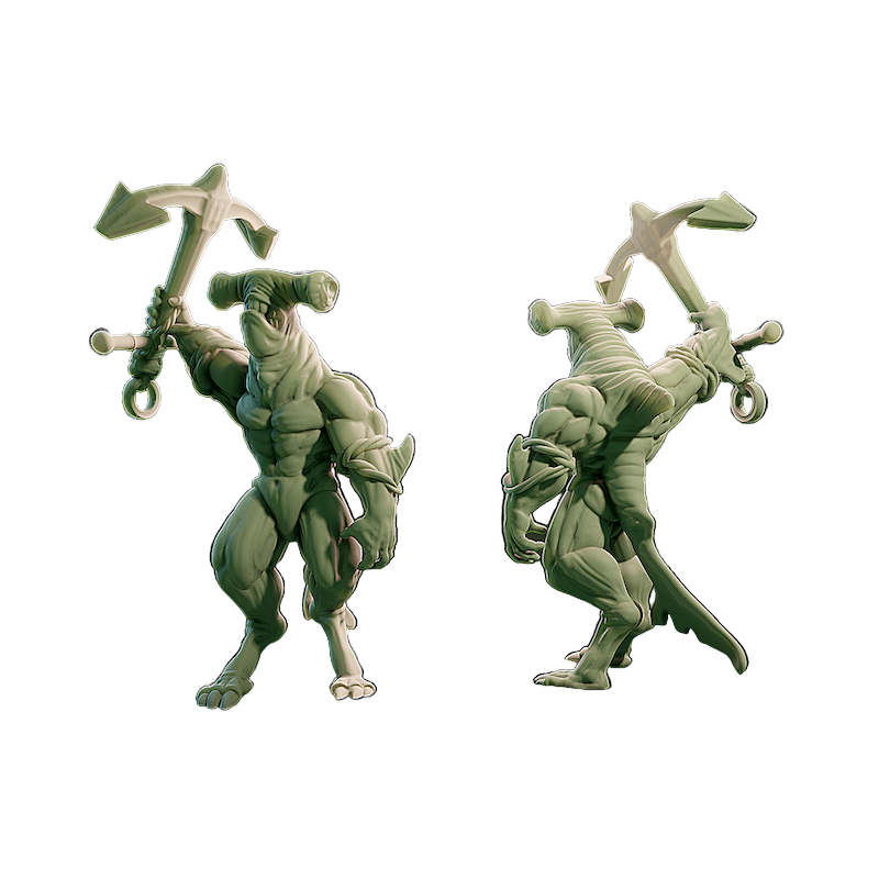 Créature fantastique-Figurine homme requin marteau 2