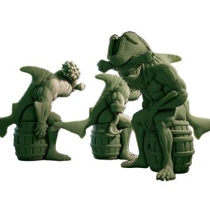 Créature fantastique-Figurine homme requin marteau 3