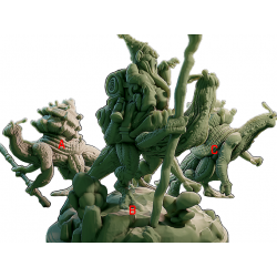 Créature fantastique  - Figurine cavalerie escargot