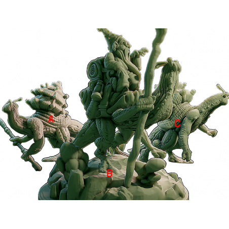 Créature fantastique  - Figurine cavalerie escargot