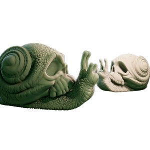 Créature fantastique-Figurine escargot crâne