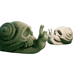 Créature fantastique-Figurine escargot crâne
