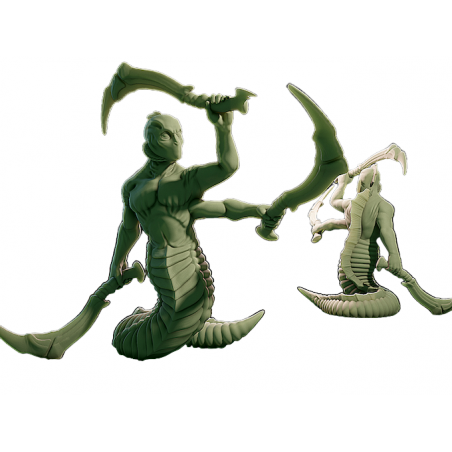L'appel de Cthulhu-Figurine Gnor avec épées