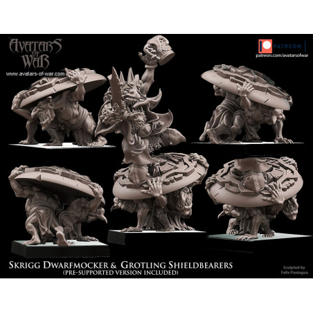 Avatars Of War 3D-Roi gobelin sur bouclier Avatars Of War 3D-Roi gobelin sur bouclier