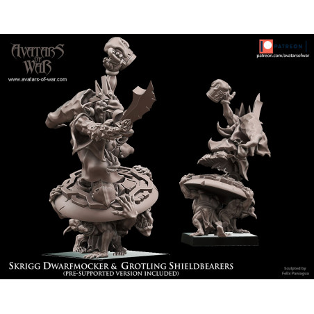 Avatars Of War 3D-Roi gobelin sur bouclier Avatars Of War 3D-Roi gobelin sur bouclier