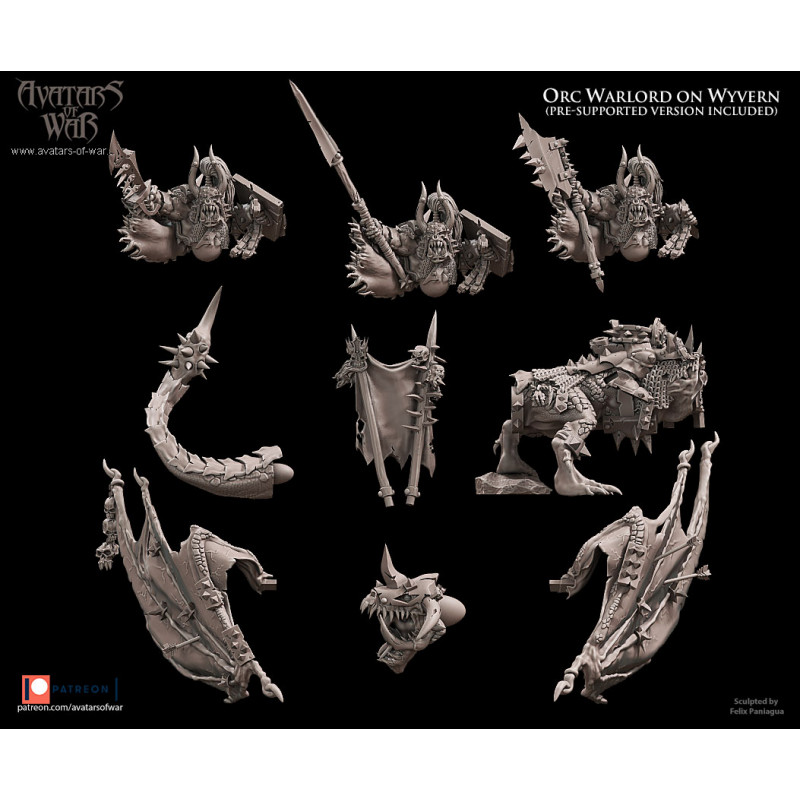 Avatars Of War 3D-Chef orque sur Wyvern Avatars Of War 3D-Chef orque sur Wyvern