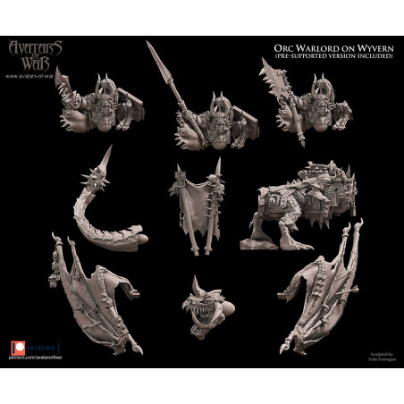 Avatars Of War 3D-Chef orque sur Wyvern Avatars Of War 3D-Chef orque sur Wyvern