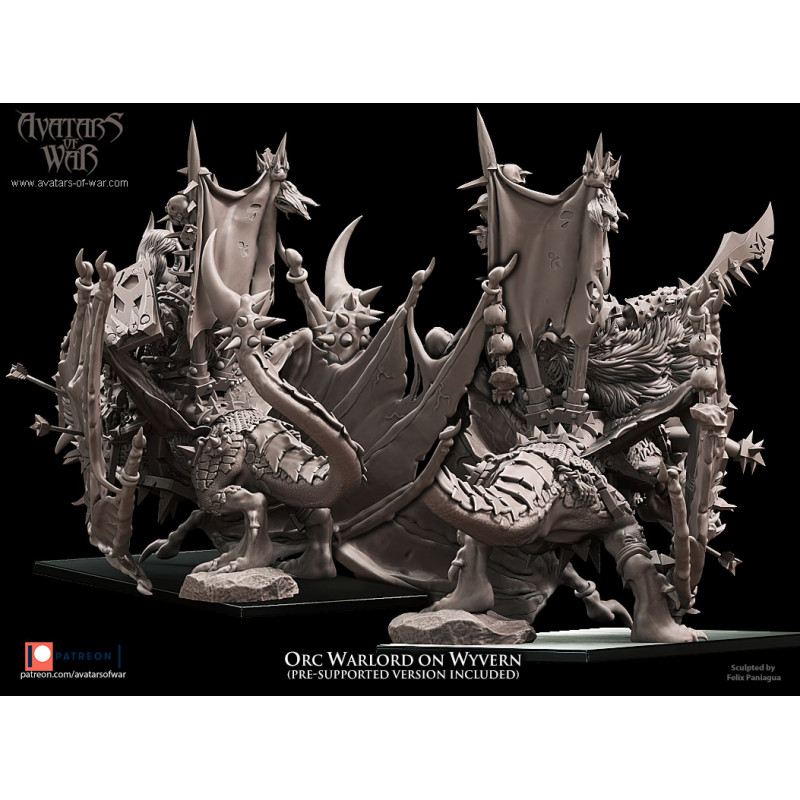 Avatars Of War 3D-Chef orque sur Wyvern Avatars Of War 3D-Chef orque sur Wyvern