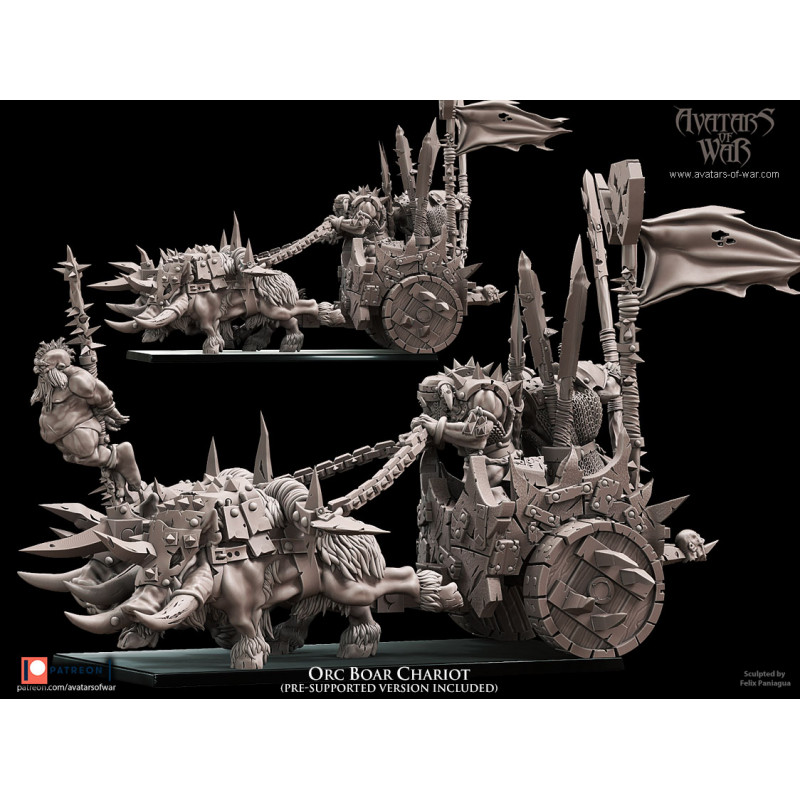 Avatars Of War 3D-Char à sangliers