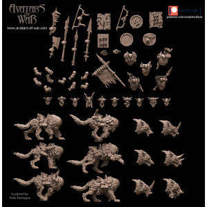 Avatars of war 3D - Kit Gobelins sur loups