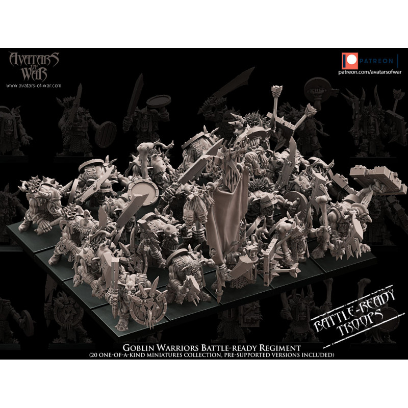 Avatars Of War 3D-Régiment de gobelins X 20 Avatars Of War 3D-Régiment de gobelins X 20