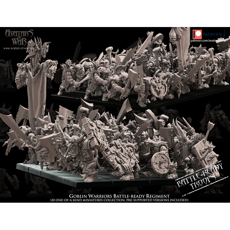 Avatars Of War 3D-Régiment de gobelins X 20 Avatars Of War 3D-Régiment de gobelins X 20