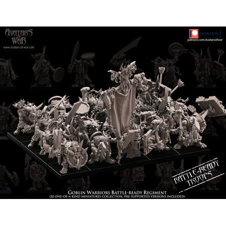 Avatars Of War 3D-Régiment de gobelins X 20 Avatars Of War 3D-Régiment de gobelins X 20