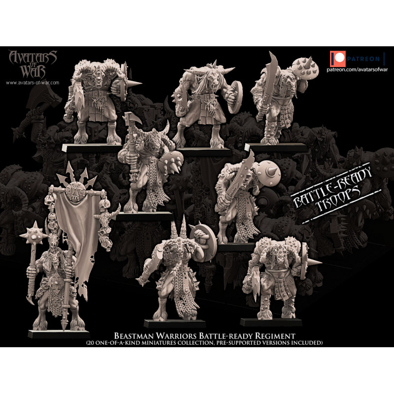Avatars Of War 3D-Battle Ready Régiment hommes bêtes X 20
