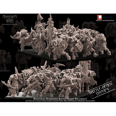 Avatars Of War 3D-Battle Ready Régiment hommes bêtes X 20