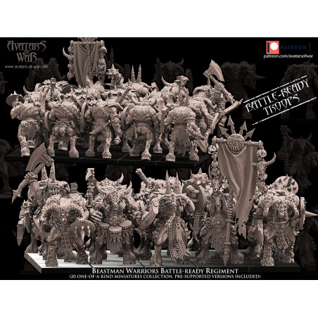 Avatars Of War 3D-Battle Ready Régiment hommes bêtes X 20