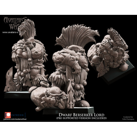 Avatars Of War 3D-Seigneur Berserker Nain