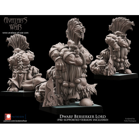 Avatars Of War 3D-Seigneur Berserker Nain
