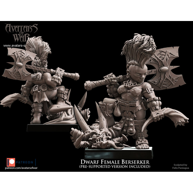 Avatars Of War 3D-Seigneur Berserker Nain