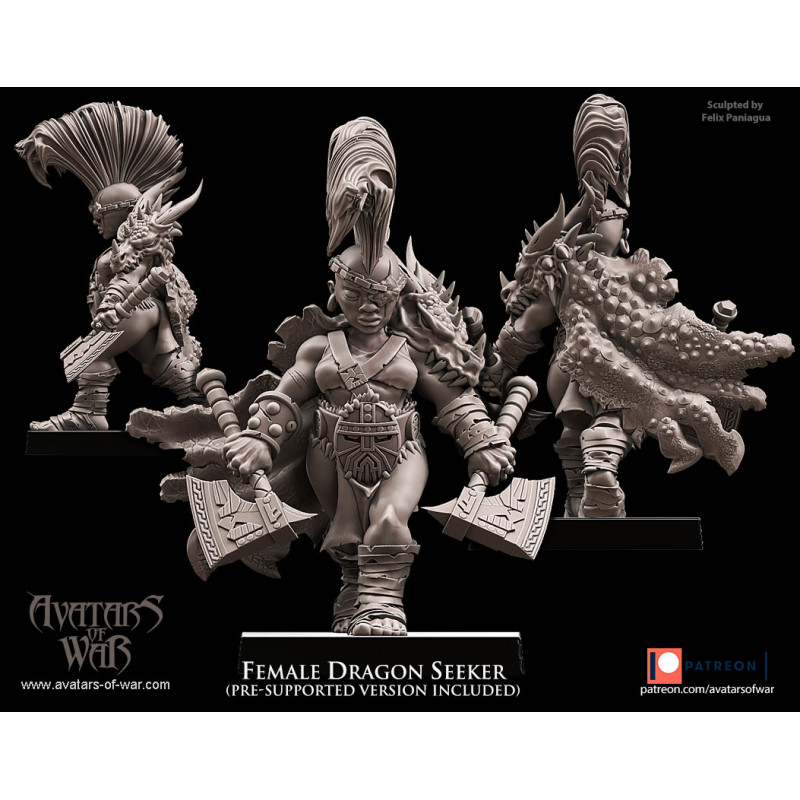 Avatars Of War 3D-Chasseresse de dragon naine