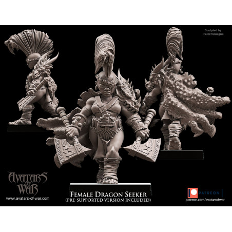 Avatars Of War 3D-Chasseresse de dragon naine