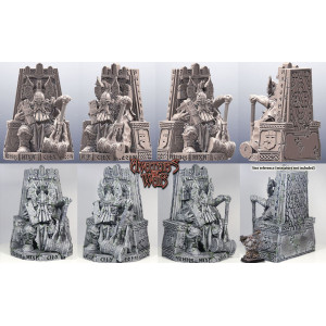 Avatars of War Statue Nain sur trone impréssion 3D (vendue non peinte) (2)