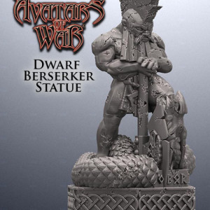 Avatars of War Statue Nains tueur de dragon impréssion 3D (vendue non peinte)