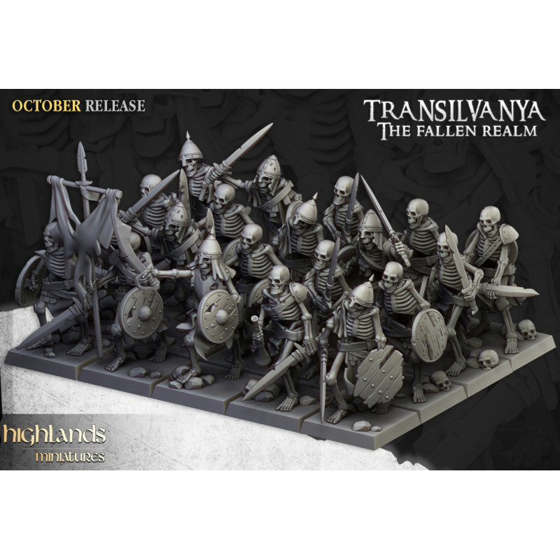 Higland Miniature Transilvanya - Skeleton warriors with swords