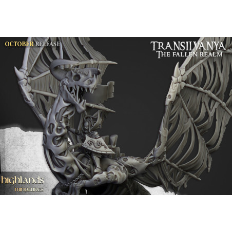 Higland Miniature Transilvanya - Vampire lady on zombie dragon