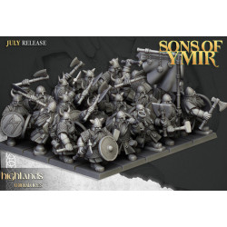 Higlands Miniatures 3D-Guerriers nains armes et boucliers (2)